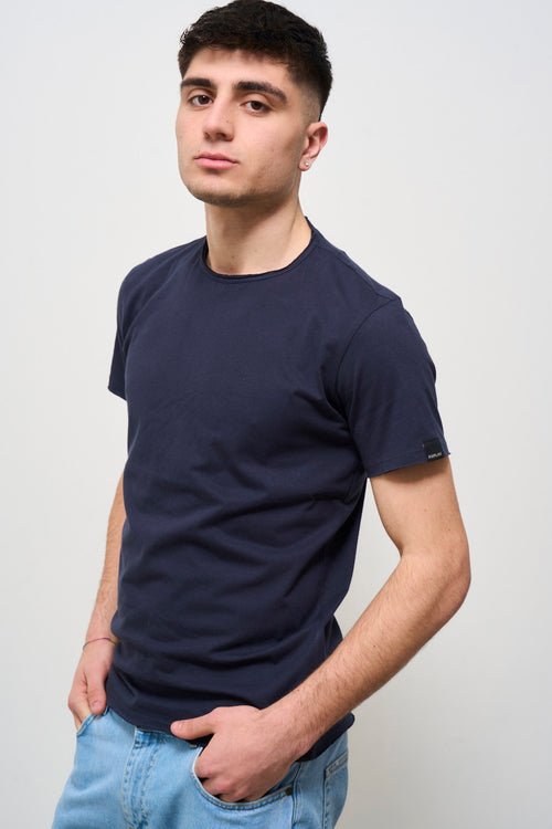 T-shirt uomo girocollo blu - 2