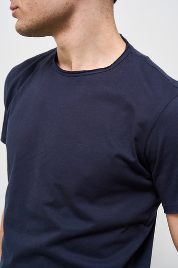 T-shirt uomo girocollo blu - 3