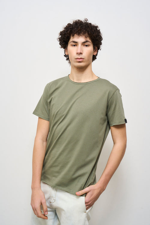 -shirt uomo girocollo verde salvia - 2