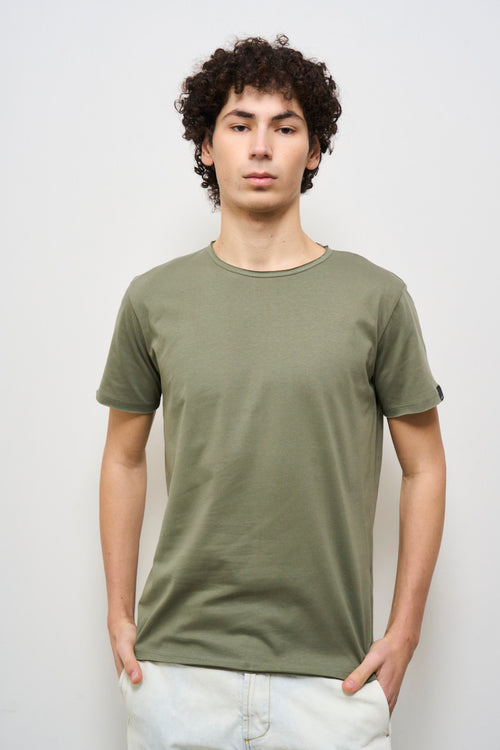 -shirt uomo girocollo verde salvia