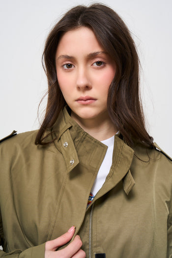 Giacca donna verde militare - 4