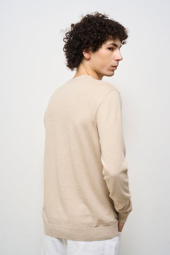 Maglia uomo girocollo beige - 5