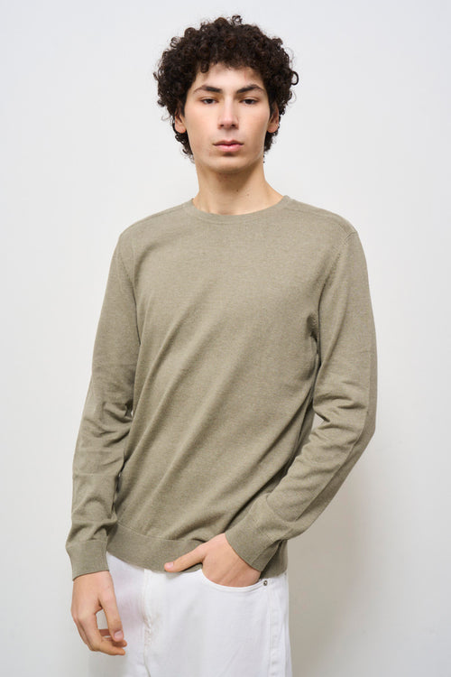 Maglia uomo girocollo verde salvia