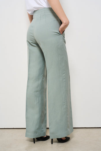 Pantalone donna verde acqua - 3