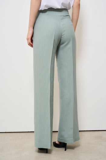 Pantalone donna verde acqua - 4