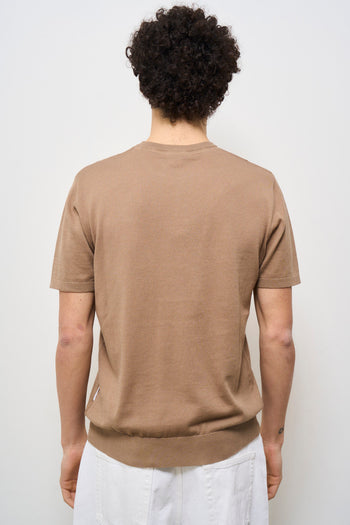 T-shirt uomo in maglia cammello - 4