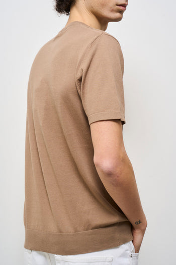 T-shirt uomo in maglia cammello - 5