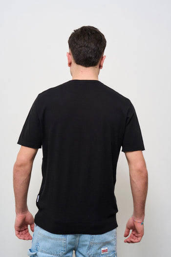 T-shirt uomo in maglia nera - 4