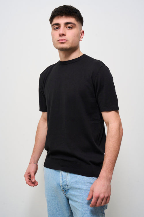 T-shirt uomo in maglia nera