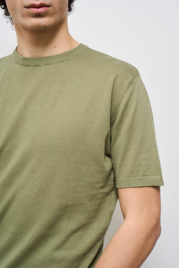 T-shirt uomo girocollo verde oliva - 3