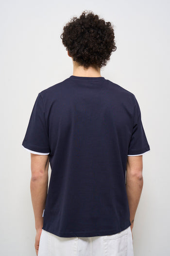 T-shirt uomo girocollo blu - 4