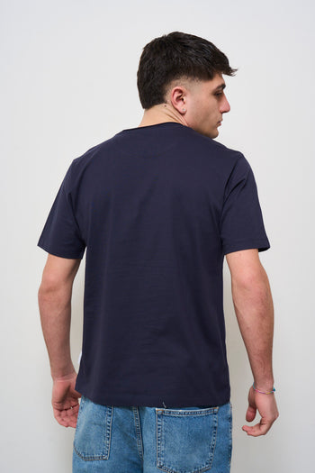 T-shirt uomo girocollo blu - 4