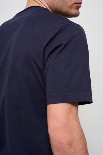 T-shirt uomo girocollo blu - 5