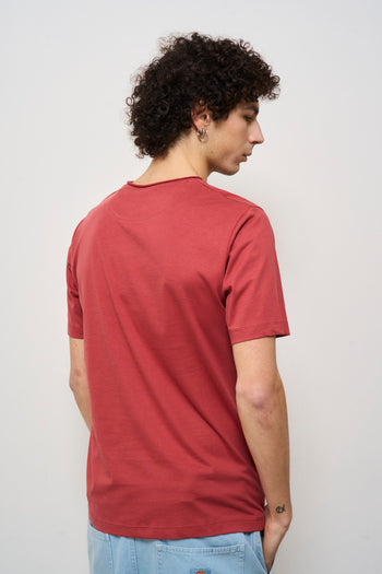 T-shirt uomo girocollo rossa - 5