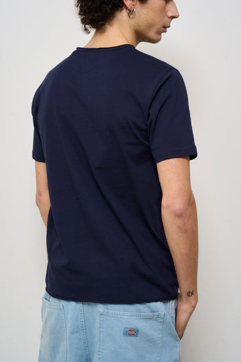 T-shirt uomo girocollo blu - 4