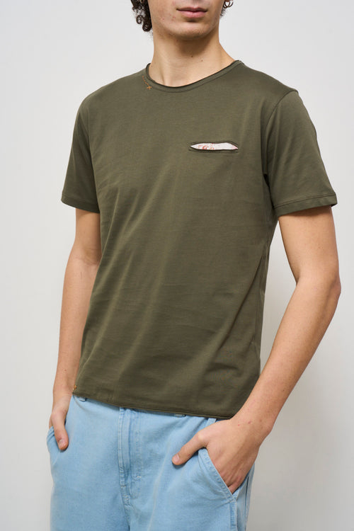 T-shirt uomo girocollo verde