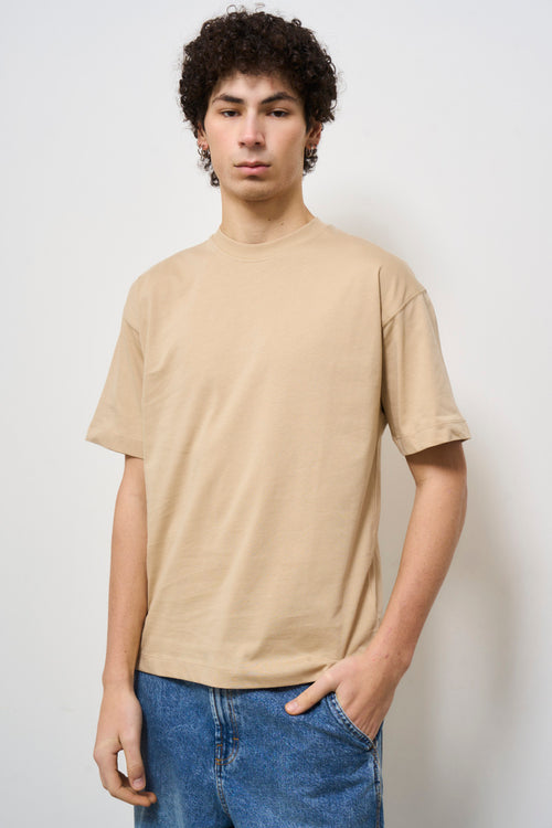 T-shirt uomo girocollo beige