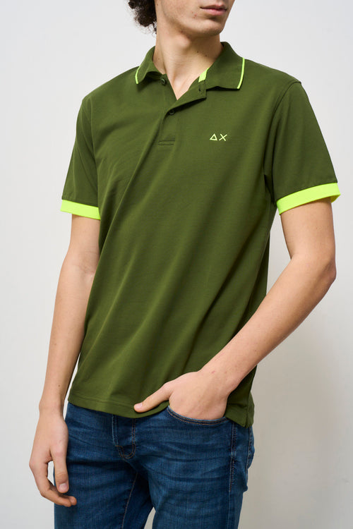 Polo uomo verde e gialla - 2