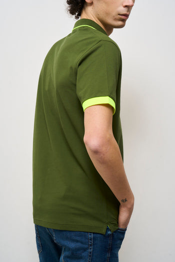 Polo uomo verde e gialla - 5