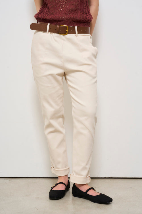 Pantalone donna beige - 1