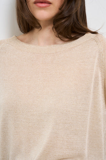 Maglia donna oro lurex - 3