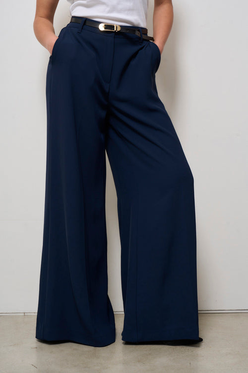 Pantalone donna a palazzo blu - 2