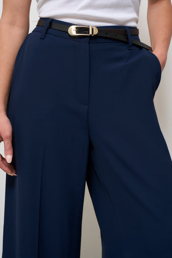 Pantalone donna a palazzo blu - 5