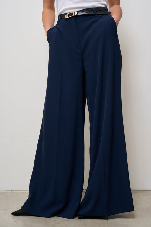 Pantalone donna a palazzo blu - 1