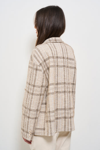 Giacca donna oversize in tweed e lurex - 6