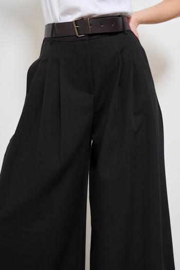 Pantalone donna nero a palazzo - 6