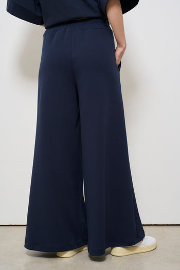 Pantalone donna blu in neoprene - 4