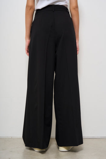 Pantalone donna nero wide-leg - 3