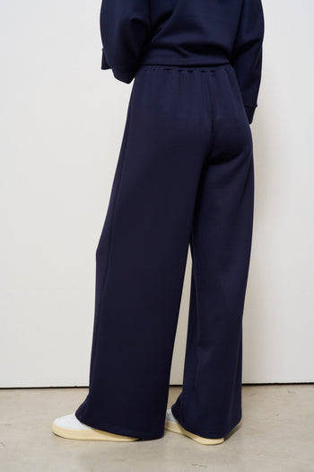 Pantalone donna blu a palazzo - 3