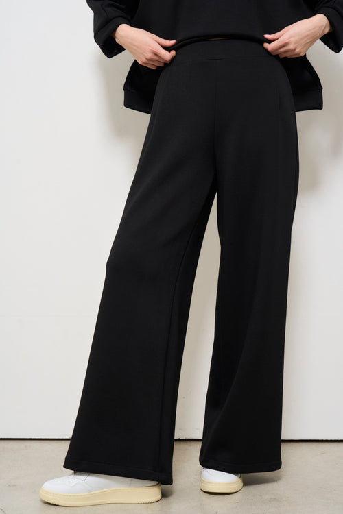 Pantalone donna nero a palazzo