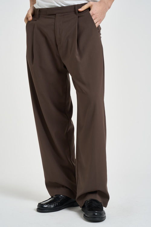 Pantalone uomo gamba ampia moro - 1