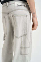 Jeans uomo baggy in denim grigio chiaro 261202 30 BERNA 