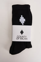 Calze uomo con logo nere 494  COUNTY OF MILAN 
