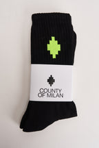 Calze uomo con logo nere 496  COUNTY OF MILAN 