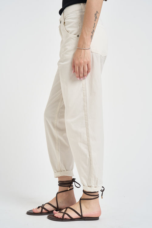 Pantalone donna regular panna - 2