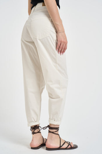 Pantalone donna regular panna - 4