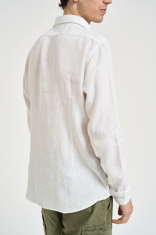 Camicia uomo in lino bianco - 2