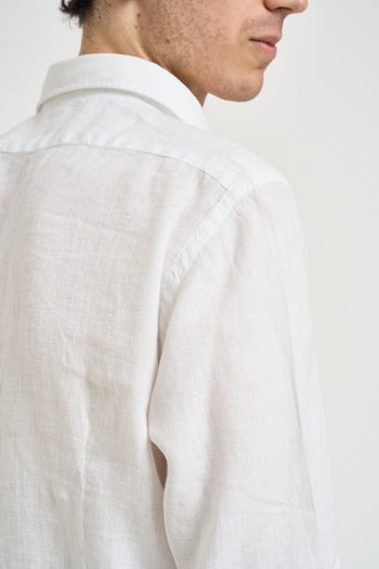 Camicia uomo in lino bianco - 3