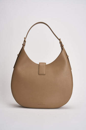 Borsa donna a spalla in pelle beige - 6