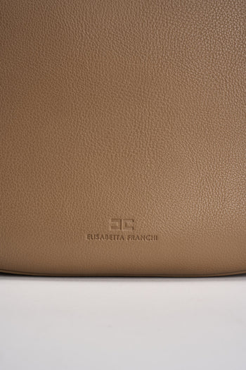 Borsa donna a spalla in pelle beige - 7