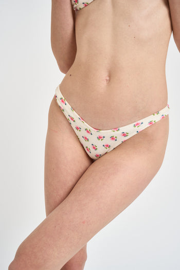 Bikini donna bianco fantasia floreale - 3