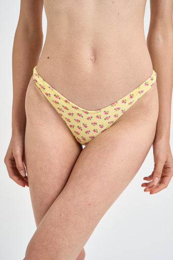 Bikini donna giallo fantasia floreale - 3