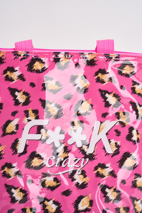 Mini bag donna con stampa animalier fucsia - 2