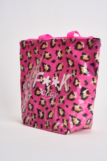 Mini bag donna con stampa animalier fucsia - 3