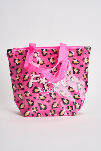 Mini bag donna con stampa animalier fucsia - 4