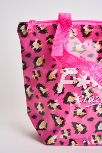 Mini bag donna con stampa animalier fucsia - 5